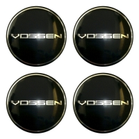 Наклейки на колпаки, диски Наклейки VOSSEN 65мм сфера металл черные хром АЛ1760