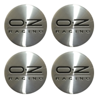 Наклейки на колпаки, диски НАКЛЕЙКИ OZ RACING 50мм металл серебро с черным АЛ2016