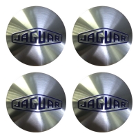 Наклейки на колпаки, диски НАКЛЕЙКИ JAGUAR 56мм сфера метал с синим логотипом АЛ2410