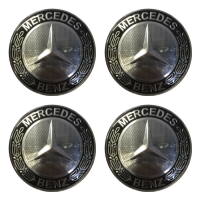 Наклейки на колпаки, диски НАКЛЕЙКИ на диски MERCEDES 65мм сфера металл АЛ2615