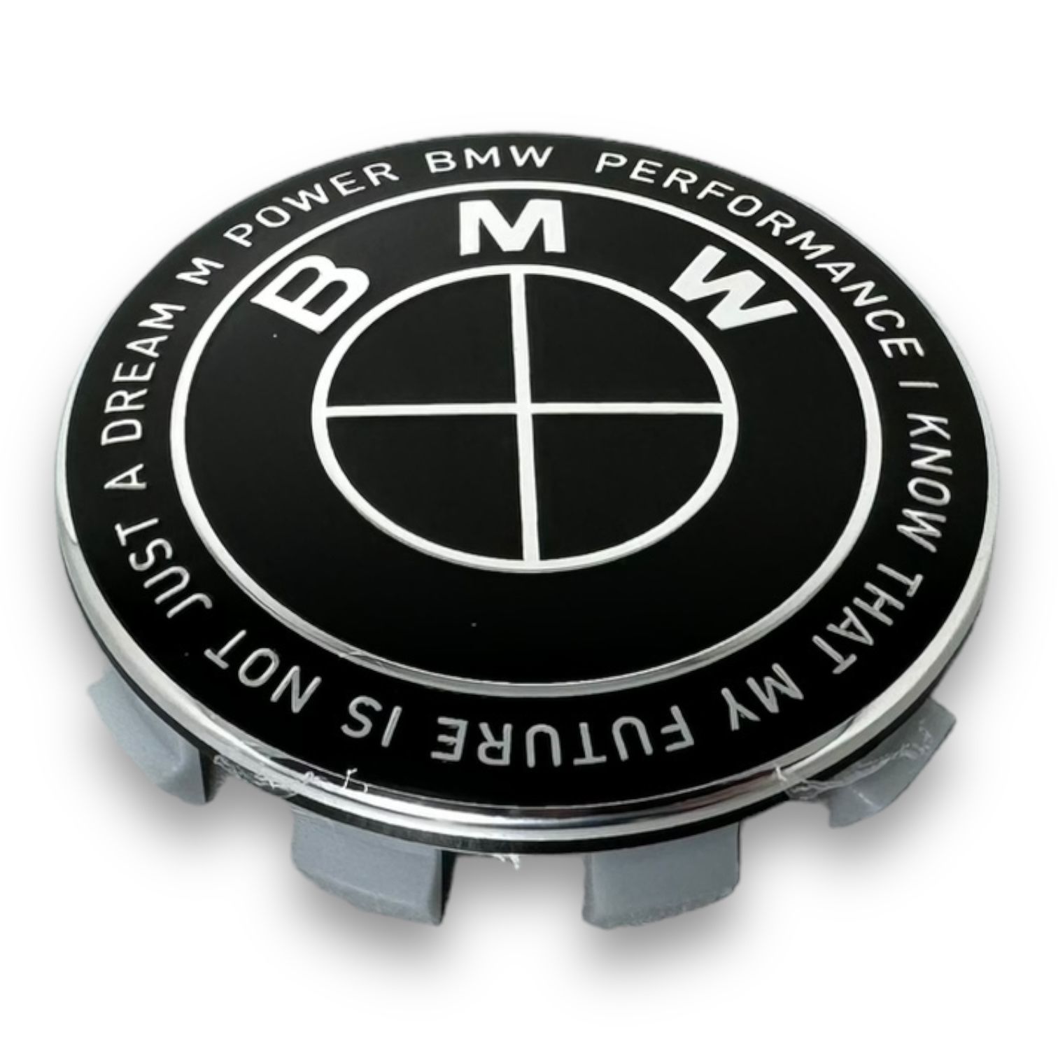 Колпачки заглушки на литые диски c логотипом БМВ black New 68-64-12, 1шт