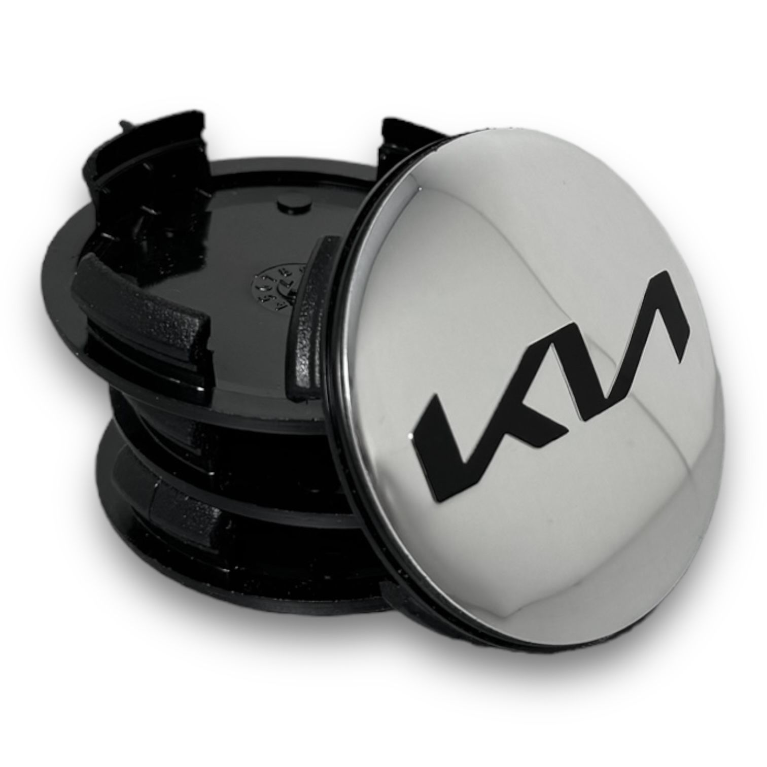 Колпачки заглушки на литые диски c логотипом KIA new хром 60-56-9, 4 колпачка