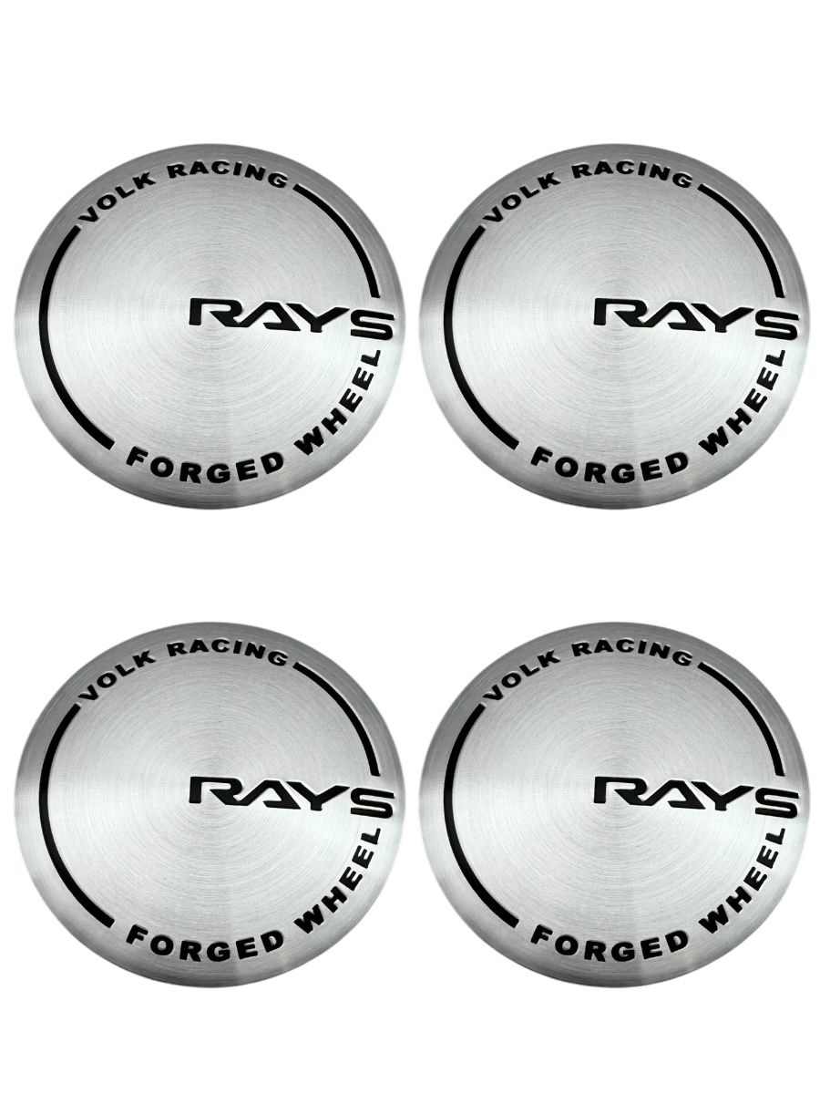 Наклейки на диски и колпаки RAYS серебро , d60