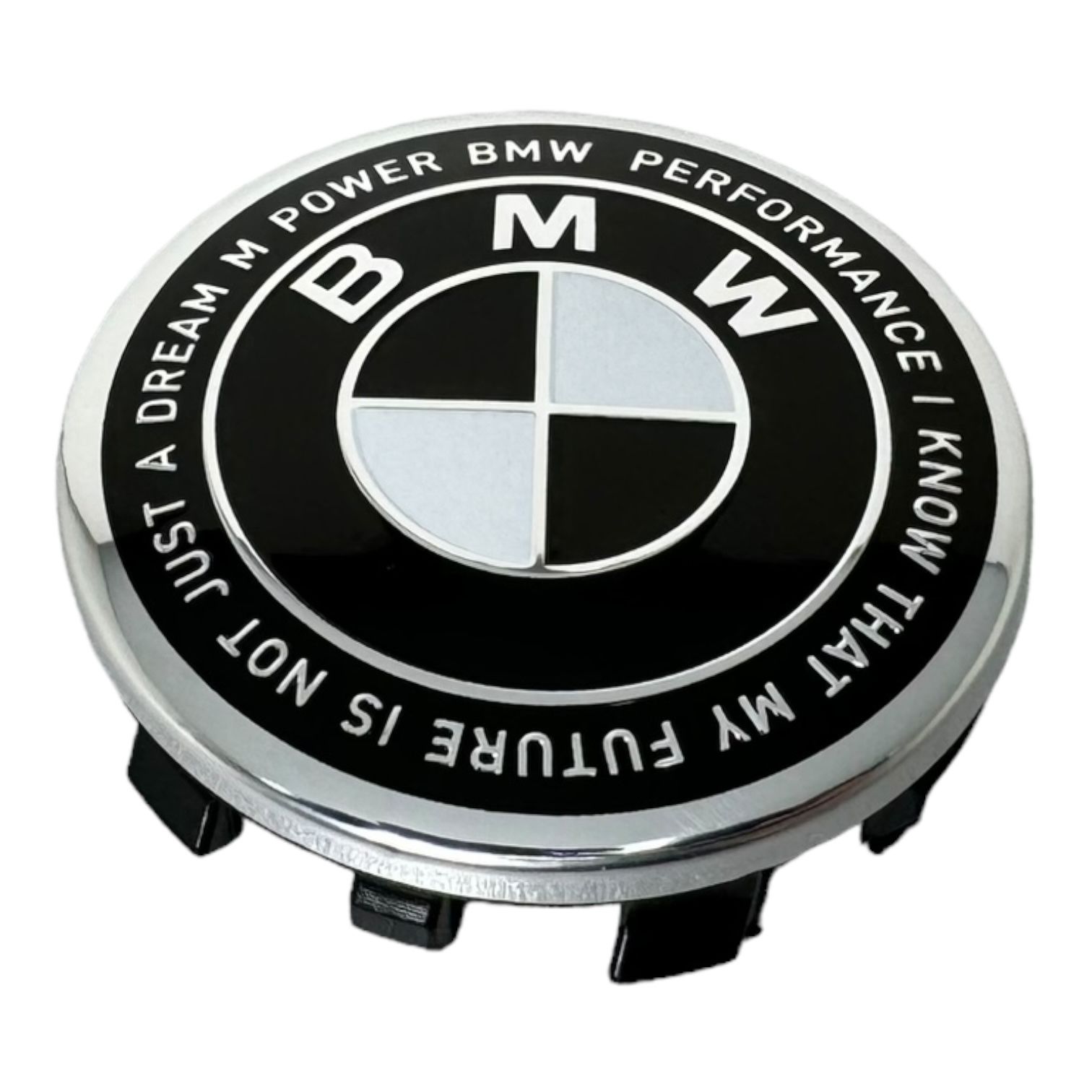 Колпачки заглушки на литые диски c логотипом БМВ G black white New 56-53-11, 4шт