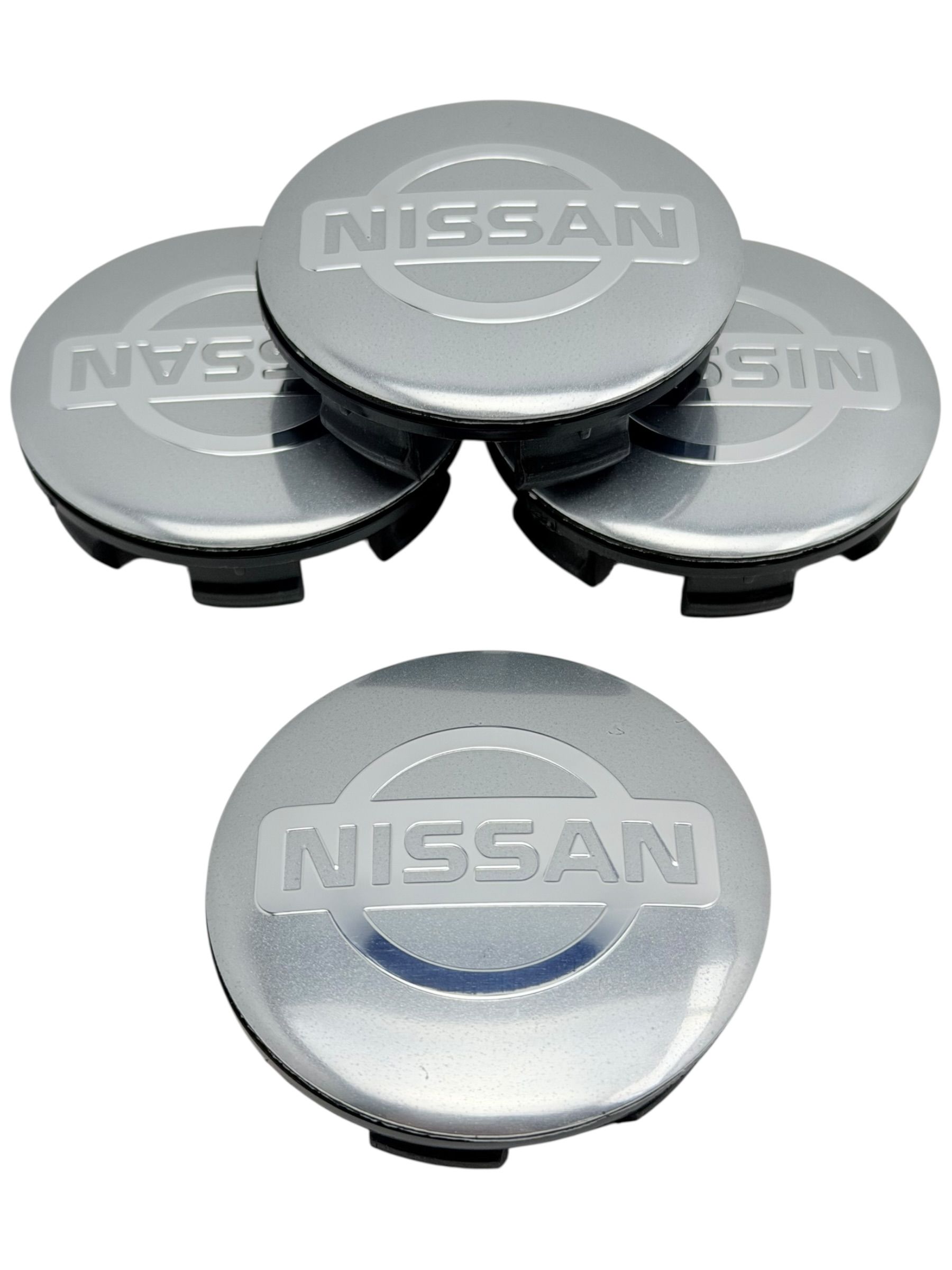 Колпачки заглушки доя дисков Ниссан 60-54-13 серебро, 4 колпачка