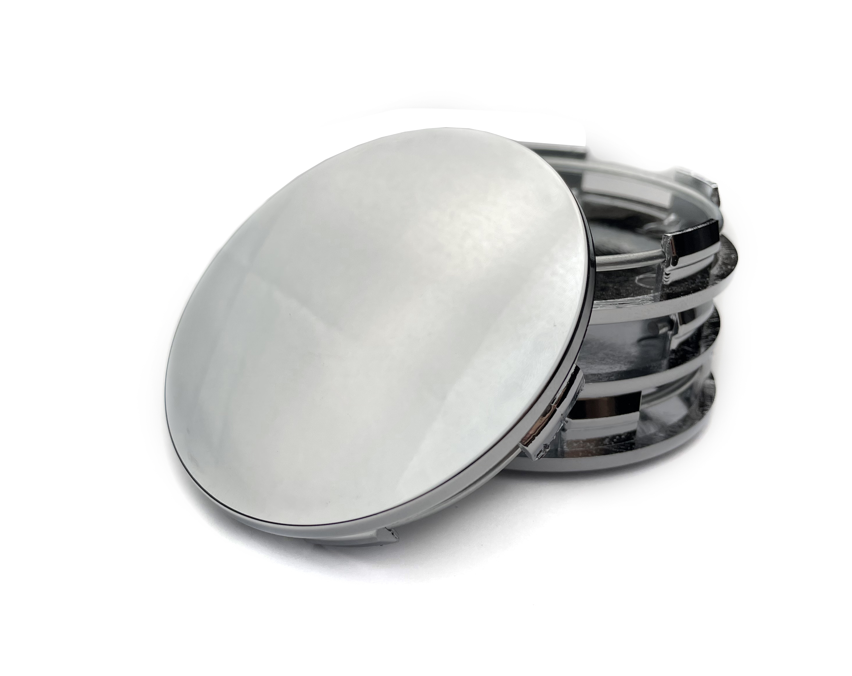 Колпачки заглушки на литые диски хром c-713 65/61/8, 4 колпачка