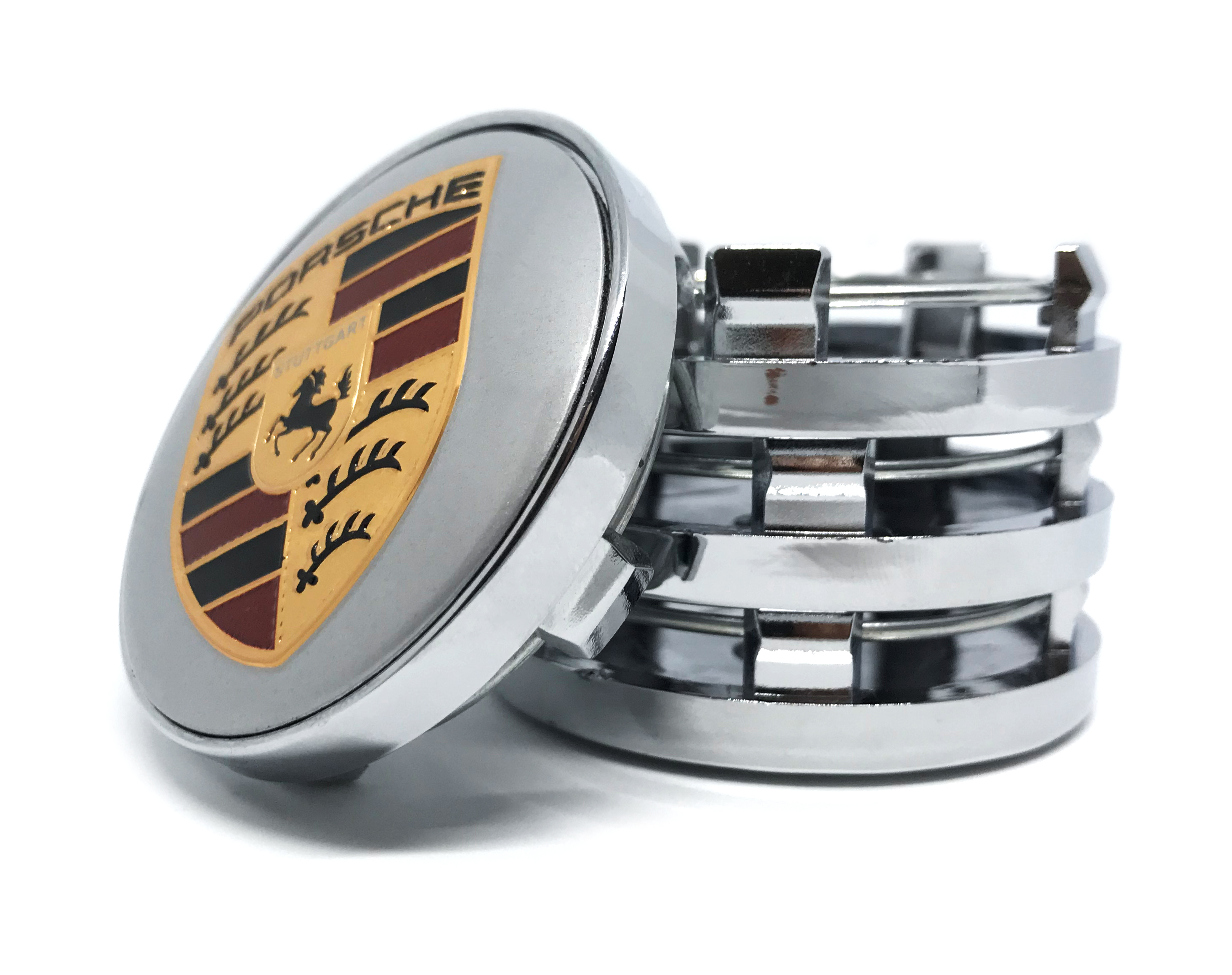 Колпачки заглушки на литые диски ПОРШЕ серебро 60/56/9, 4 колпачка