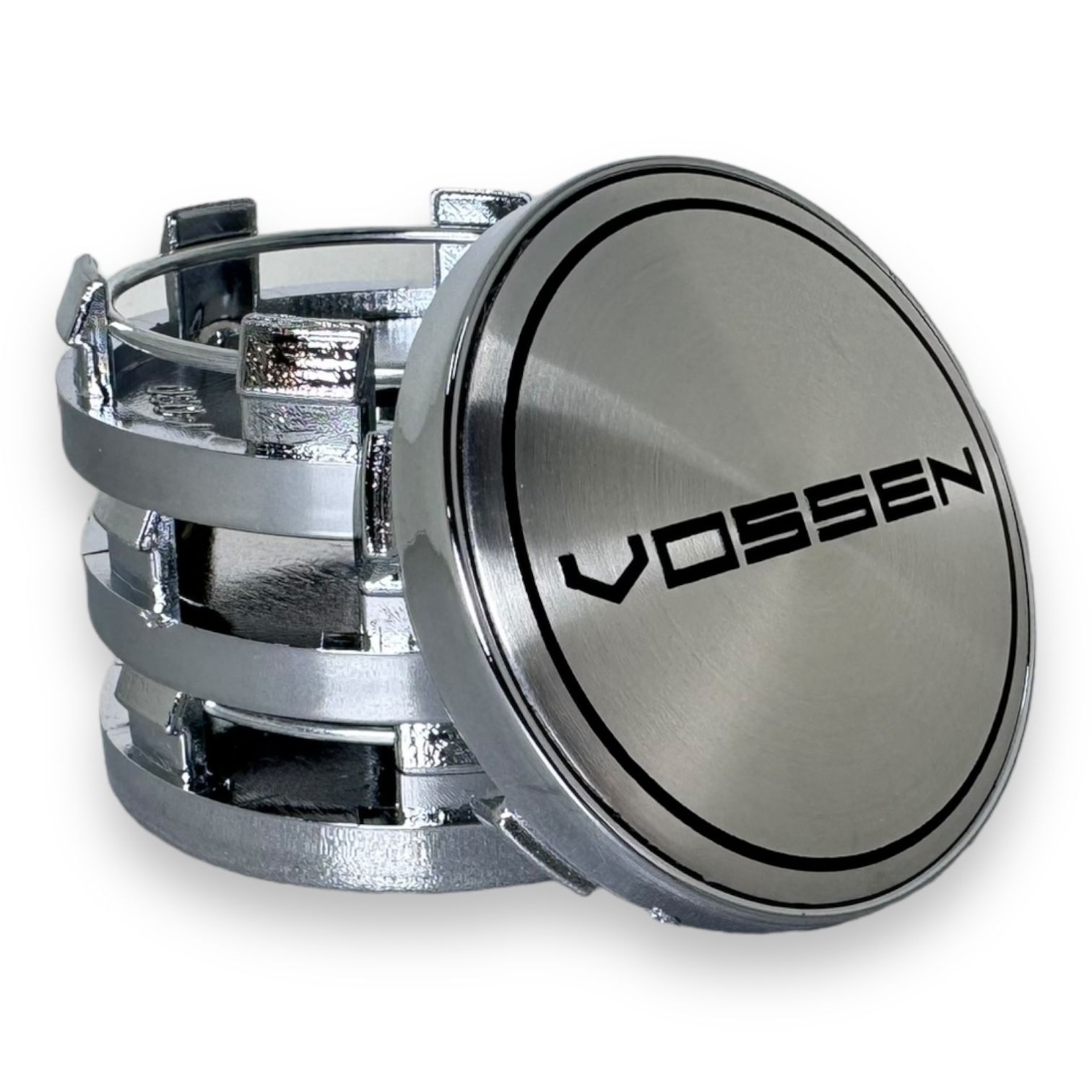 Колпачки заглушки на литые диски VOSSEN серебро 60/56/9, 4 колпачка