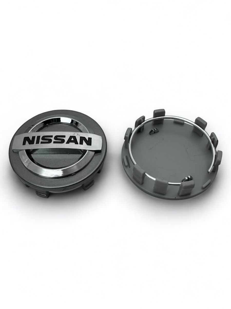 Колпачки заглушки на литые диски c логотипом НИССАН AL2811GR - 58/56/11, 1 шт