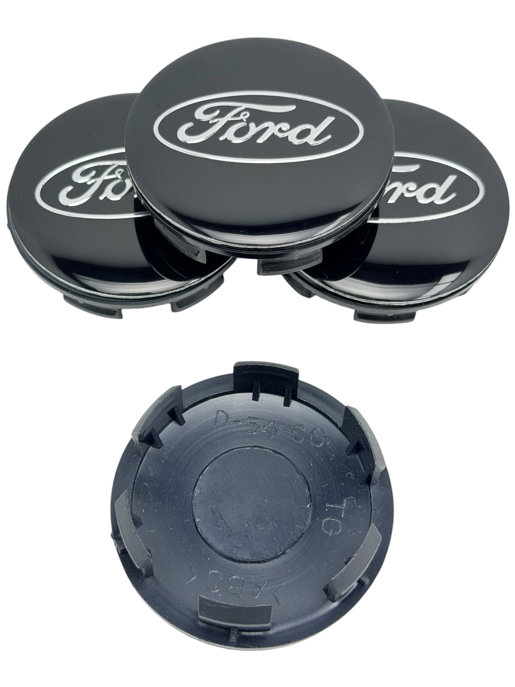 Колпачки заглушки на литые диски c логотипом FOR 60-54-13, 4 колпачка
