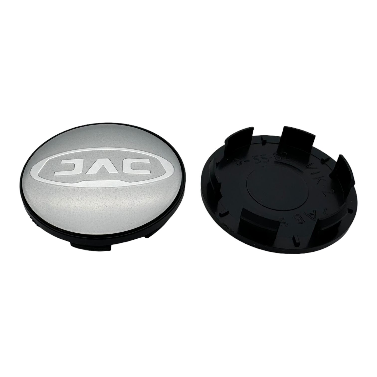 Колпачки заглушки на литые диски JAC серебристый KиК ,RAPID 63/55/9, 4 колпачка