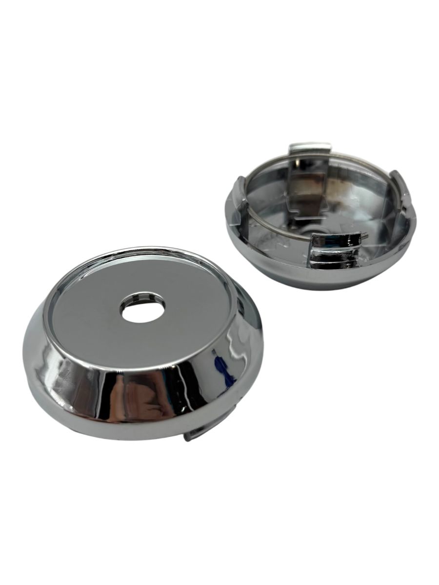 Колпачки заглушки на литые диски хром конус гайка 64/57/9, 4 колпачка