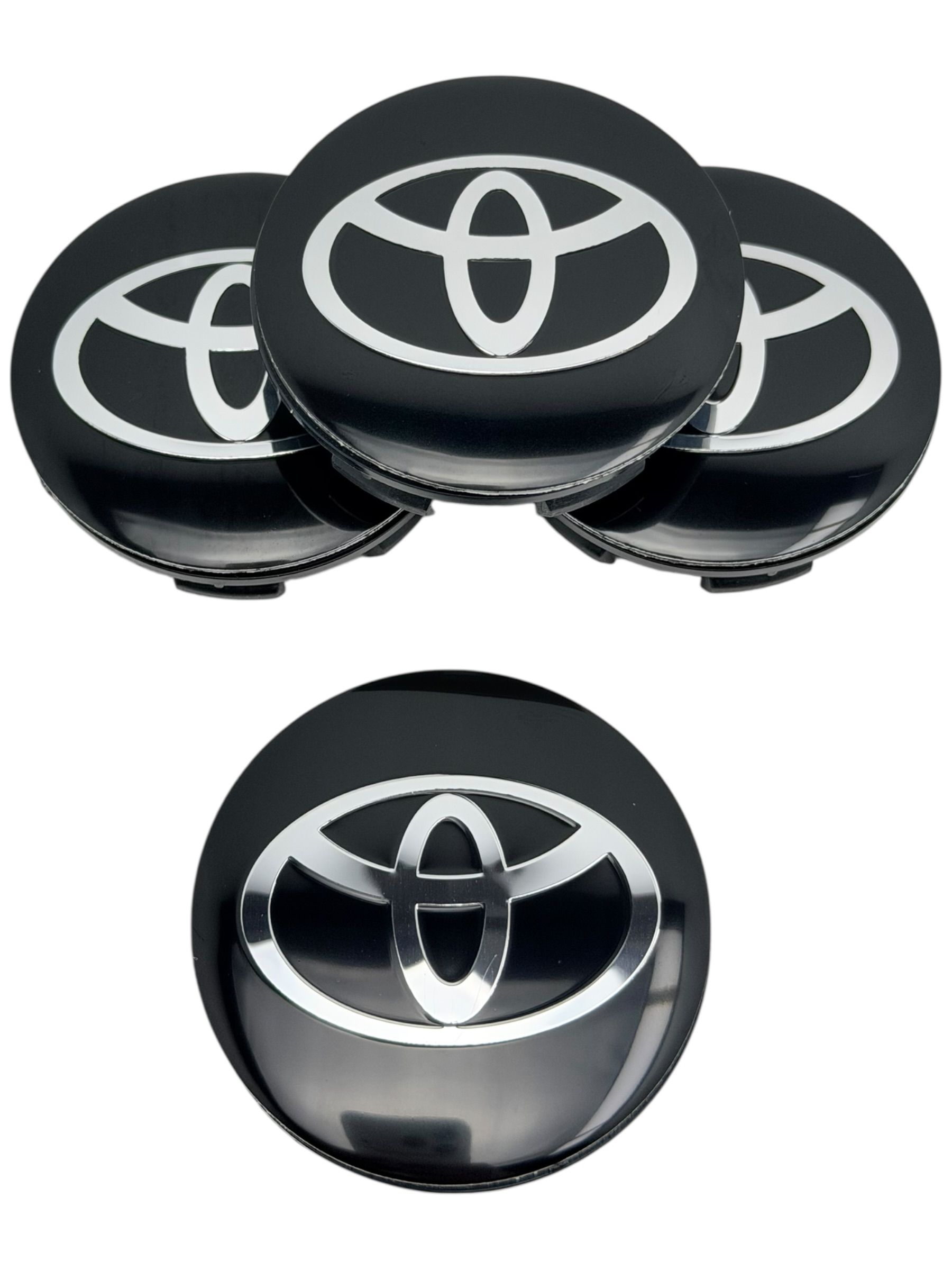 Колпачки заглушки на литые диски c логотипом Тойота Ty199 - 135/127мм, 1 шт