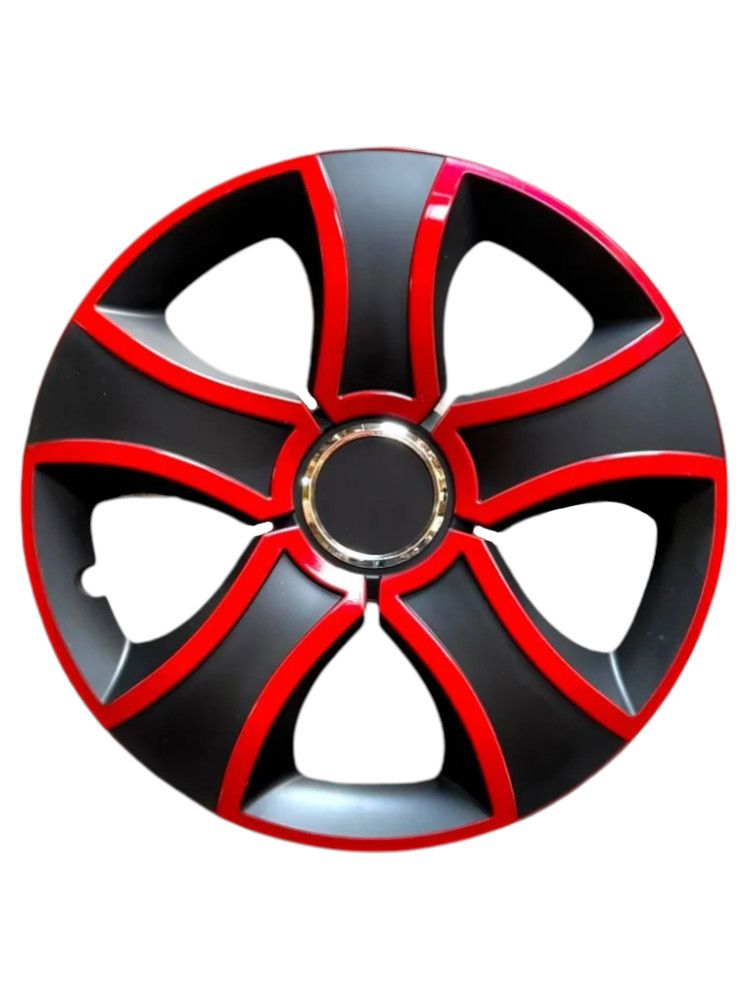Колпаки на колеса БИС КРАСНЫЙ R15, 4шт