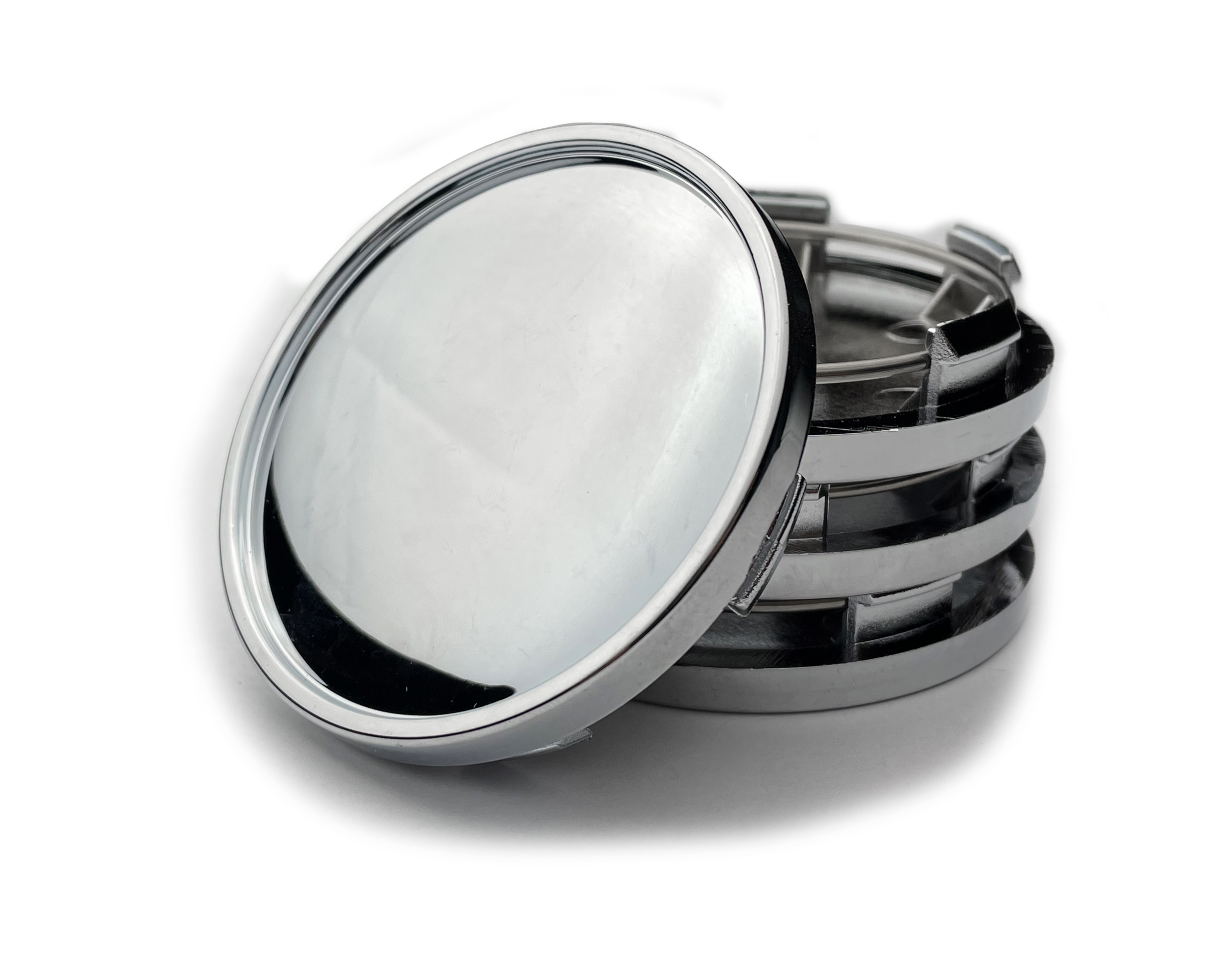 Колпачки заглушки на литые диски хром T63 63/57/8, 4 колпачка