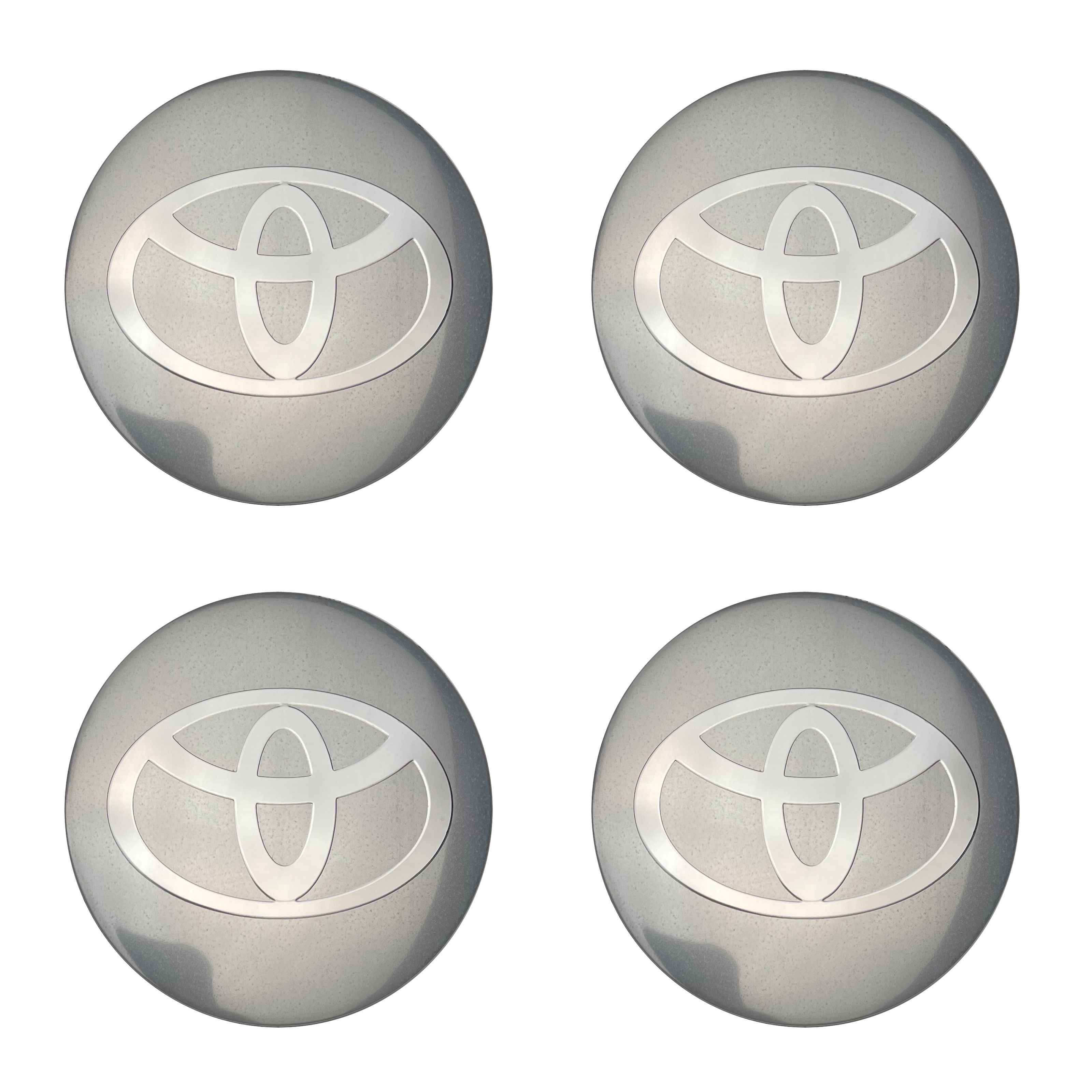 Наклейки на диски и колпаки тойта серебро d65