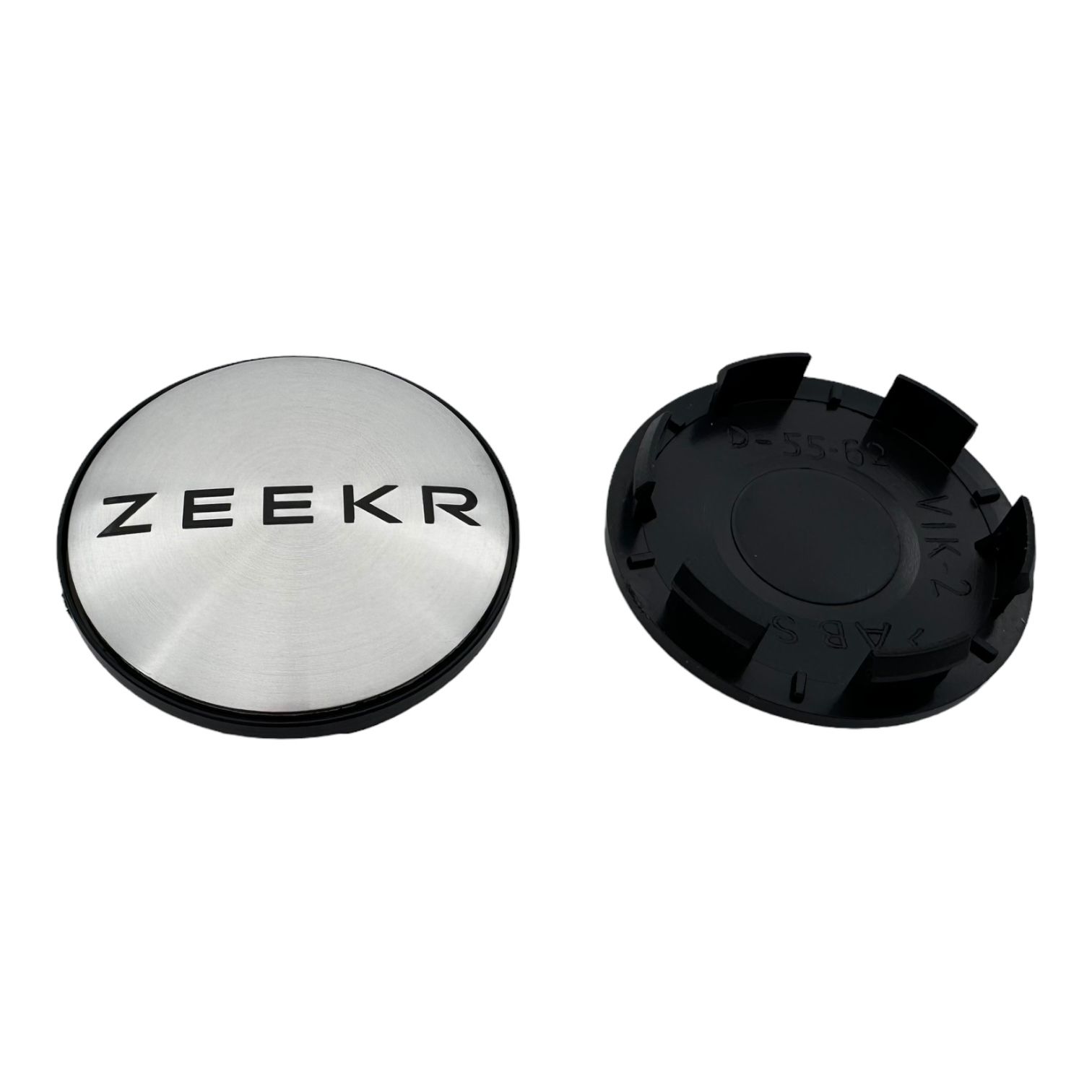 Колпачки заглушки на литые диски ZEEKR серебро КиК ,RAPID 63/55/9, 4 колпачка