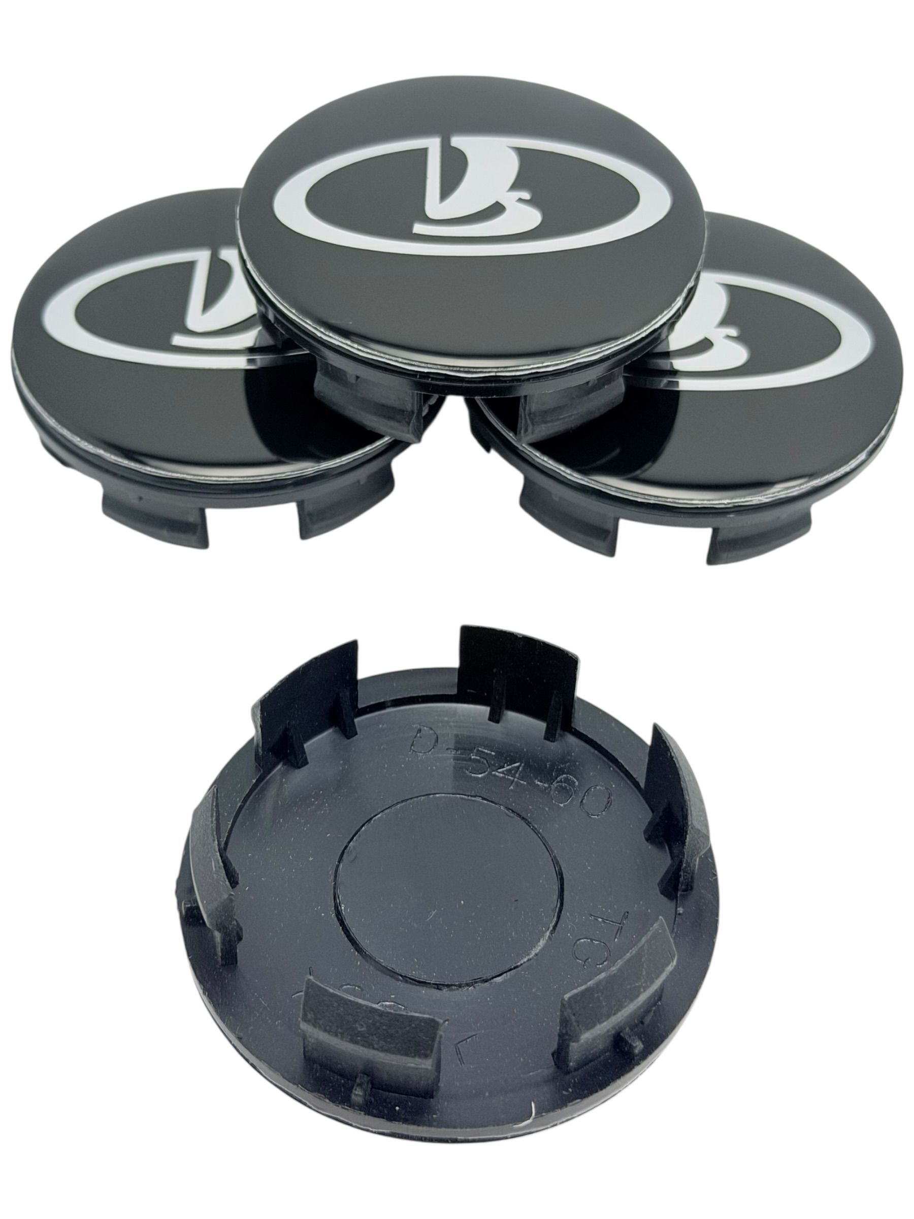 Колпачки заглушки на литые диски c логотипом ЛАДА 60-54-13, 4 колпачка