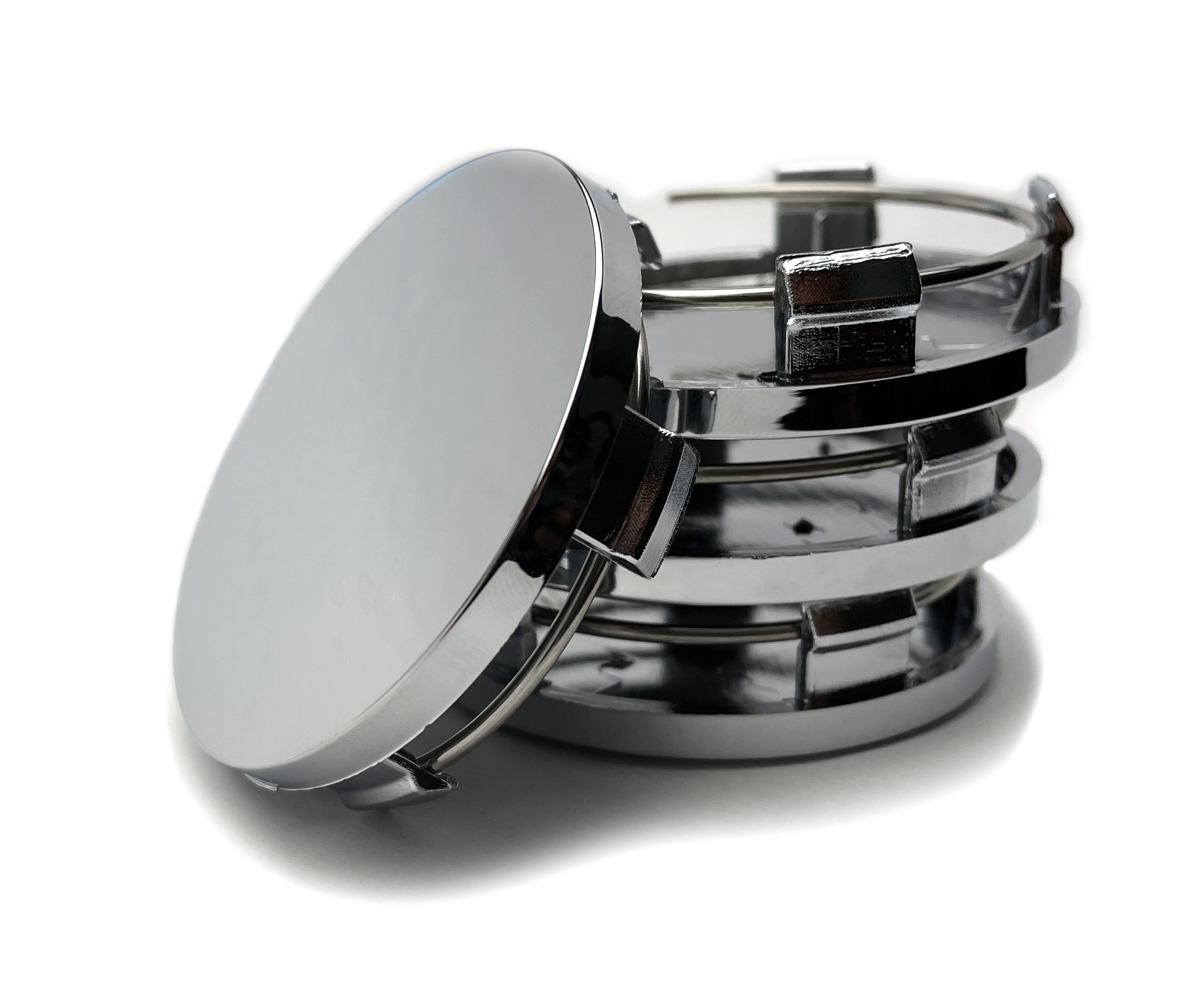 Колпачки заглушки на литые диски хром D56 60/56/9, 4 колпачка