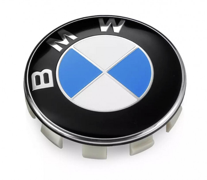 Колпачки заглушки на литые диски c логотипом БМВ 68-64-12, (OEM 36136783536) 1 колпачок