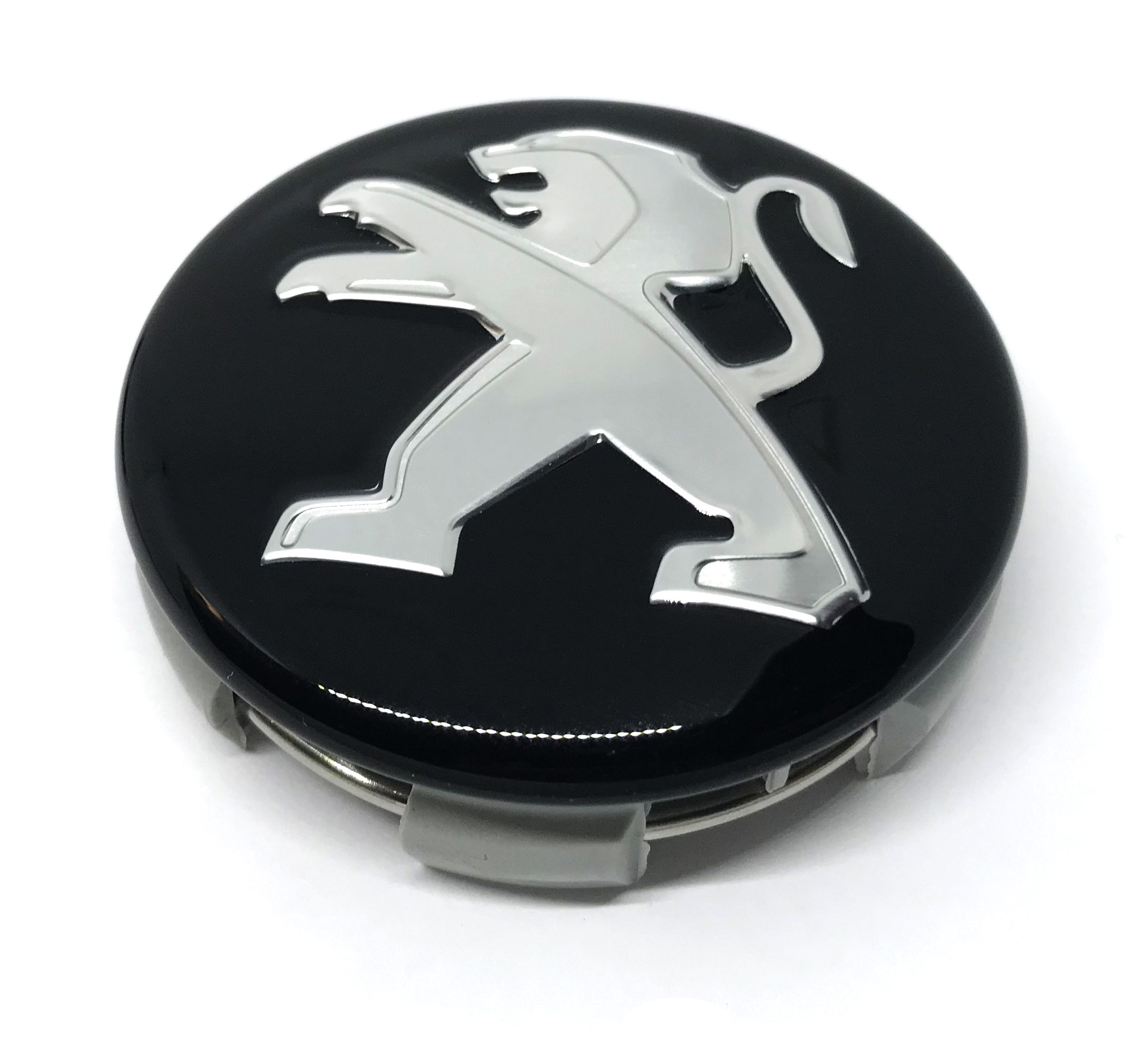 Колпачки заглушки на литые диски c логотипом ПЕЖО (OEM 9672558477), 60-57-14, 4шт