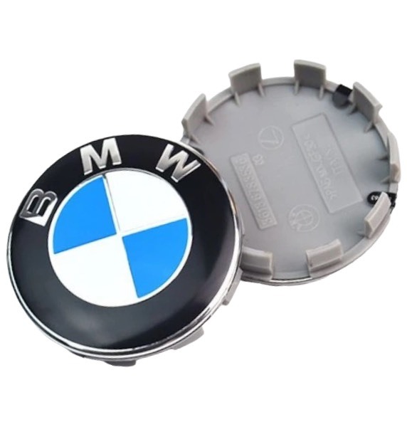 Колпачки заглушки на литые диски c логотипом БМВ 68-64-12, (OEM 36136783536) 2 колпачка