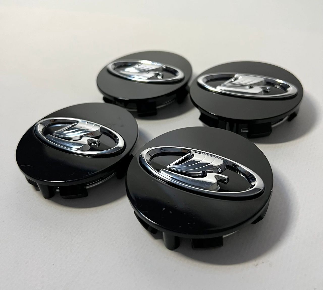 Колпачки заглушки на литые диски ЛАДА ВЕСТА 58/51/11 ЧЕРНЫЙ, 4 шт