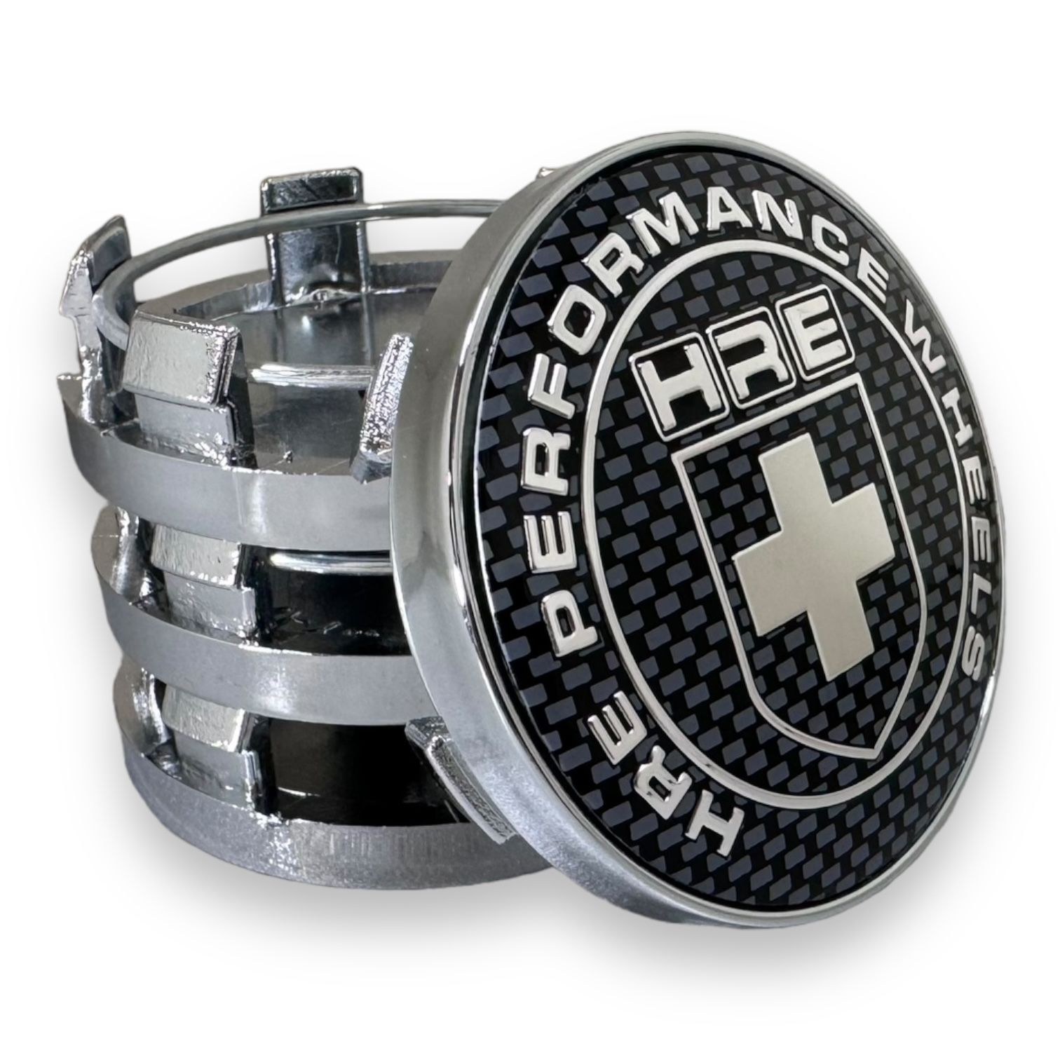 Колпачки заглушки на литые диски HRE карбон 60/56/9, 4 колпачка